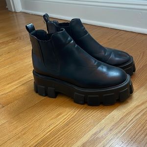 nasty gal chunky booties